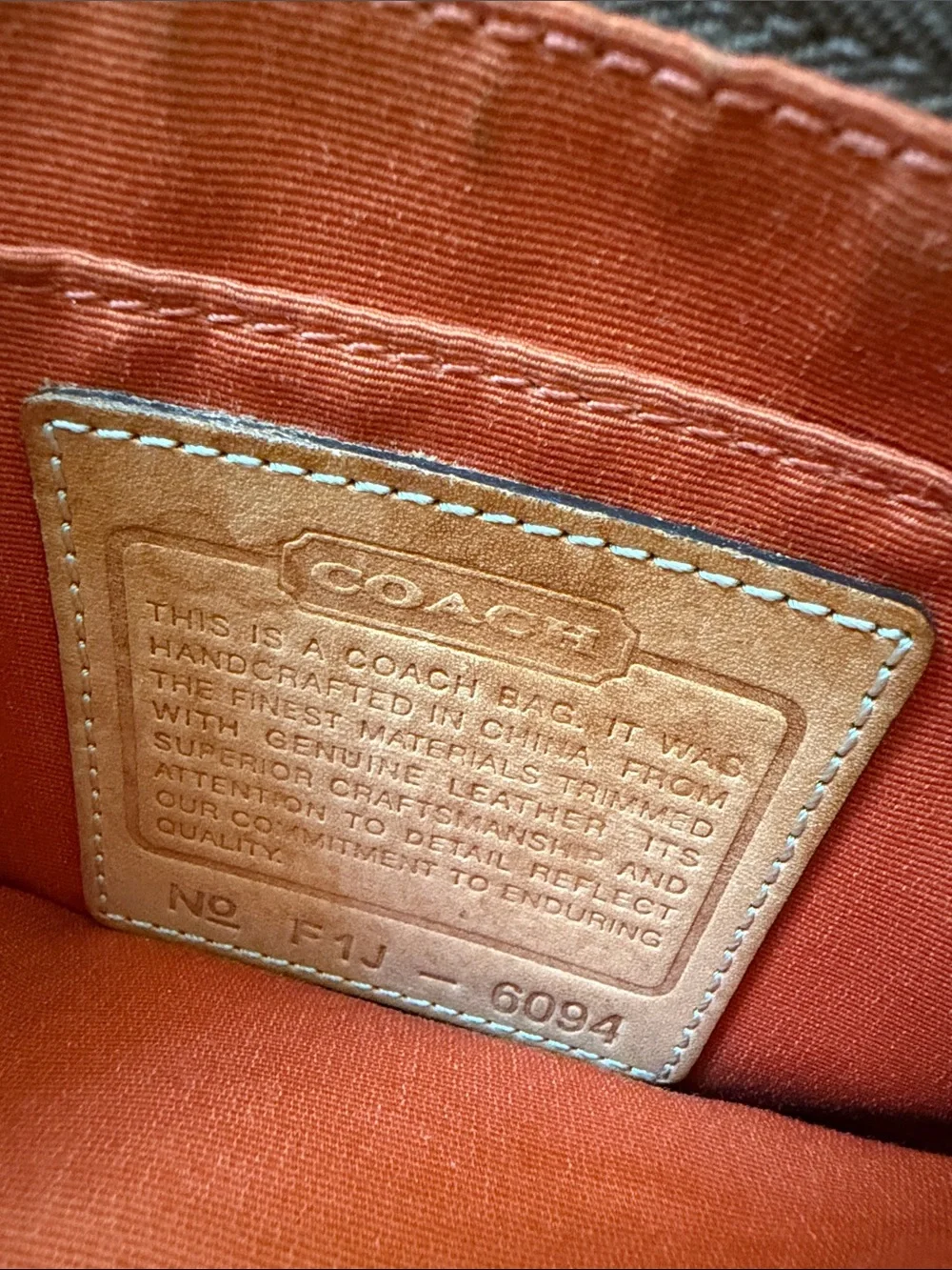 Vintage Coach Tan and Brown Signature Canvas Mini Bag, 6094